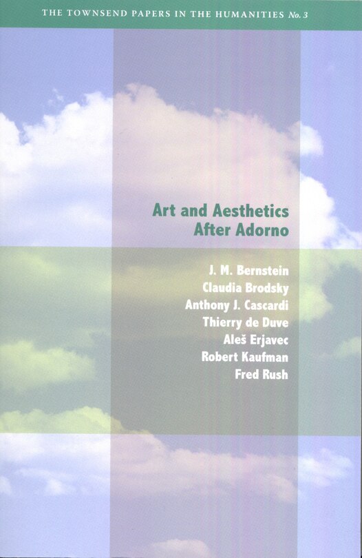 Front cover_Art and Aesthetics after Adorno