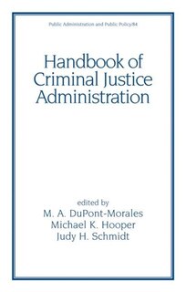Couverture_Handbook of Criminal Justice Administration