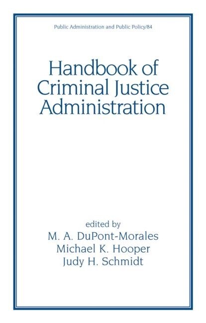 Couverture_Handbook of Criminal Justice Administration