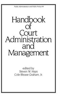 Couverture_Handbook of Court Administration and Management