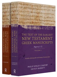 Front cover_The Text of the Earliest New Testament Greek Manuscripts, 2 Volume Set