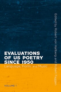 Front cover_Evaluations Of Us Poetry Since 1950, Volume 1