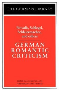Couverture_German Romantic Criticism