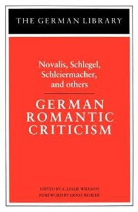 Couverture_German Romantic Criticism