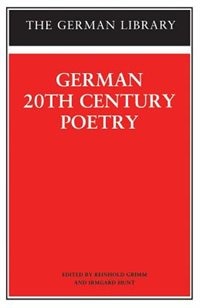 Front cover_German 20th Century Poetry