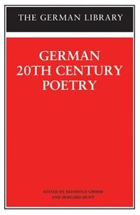 Front cover_German 20th Century Poetry