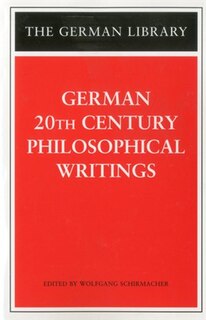 Couverture_German 20th Century Philosophical Writings