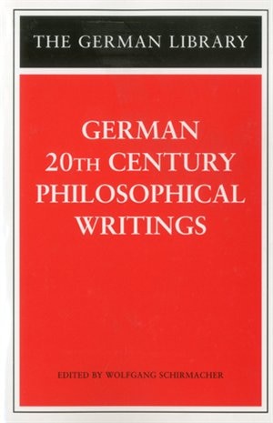 Couverture_German 20th Century Philosophical Writings