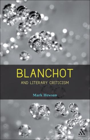 Front cover_Blanchot and Literary Criticism