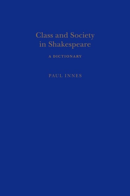Front cover_Class And Society In Shakespeare