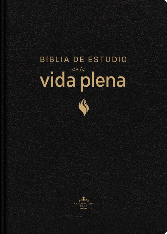 Couverture_RVR60, Biblia de estudio de la vida plena, Edición clásica, Piel fabricada, Negro, Palabras de Jesús en rojo, Comfort Print
