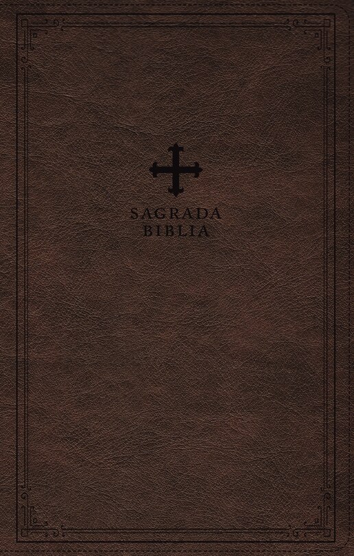 Front cover_Biblia Católica, Tamaño personal, Leathersoft, Café, Comfort Print