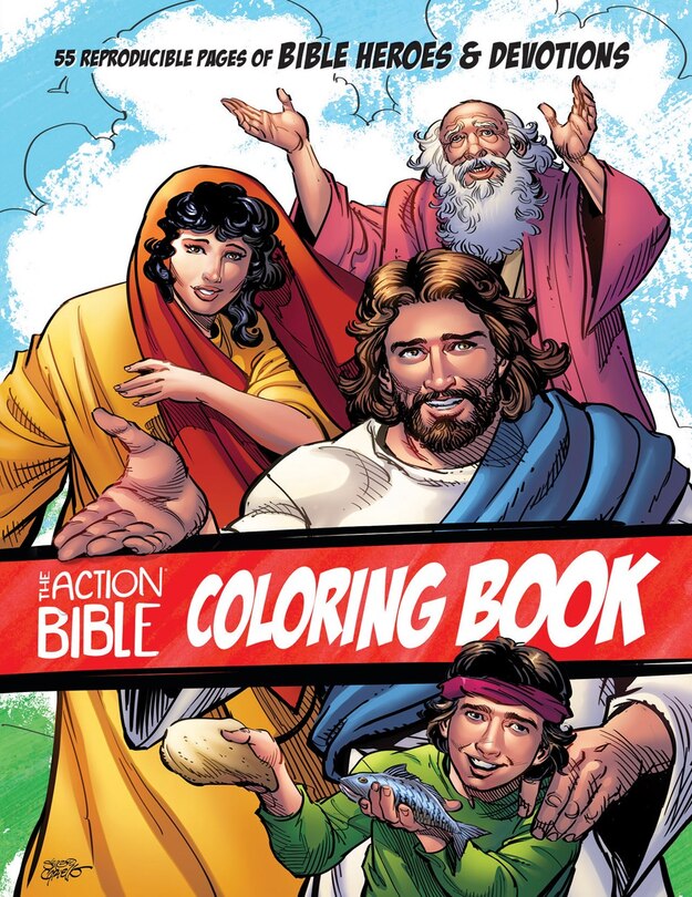 The Action Bible Coloring Book: 55 Reproducible Pages of Bible Heroes and Devotions