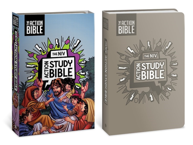 Couverture_The NIV Action Study Bible, Leathersoft, Gray, Full Color