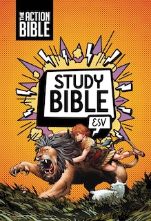 Couverture_The Action Bible Study Bible ESV, Leathersoft, Orange, Full Color