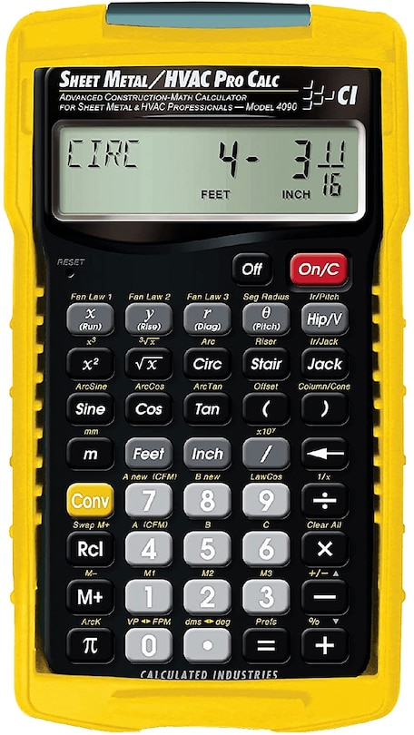 4090 Sheet Metal / Hvac Pro Calc Calculator