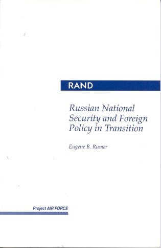 Front cover_Russian National Security and Foreign Policy in Transition