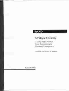 Strategic Sourcing: Theory And Evidence From Economics And Business Management de Ellen M. Pint
