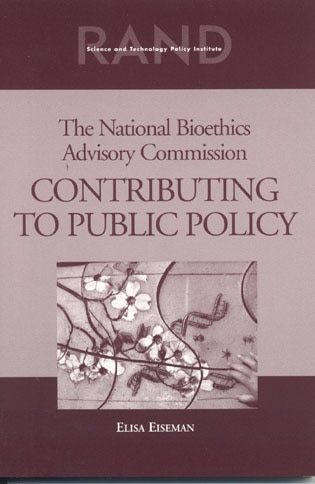 Front cover_The National Bioethics Advisory Commission