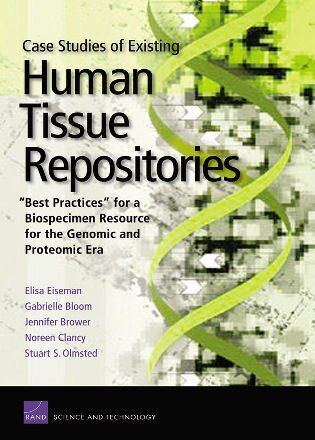 Couverture_Case Studies Existing Human Tissue Repositories:Best Practic