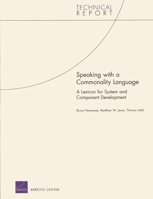 Speaking With A Commonality Language: A Lexicon For System And Component Development