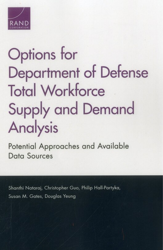 Options For Department Of Defense Total Workforce Supply And Demand Analysis: Potential Approaches And Available Data Sources