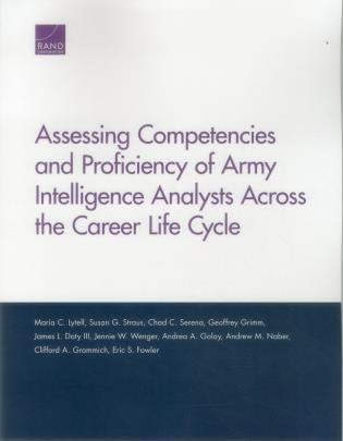 Front cover_Assessing Competencies And Proficiency Of Army Intelligence Analysts Across The Career Life Cycle