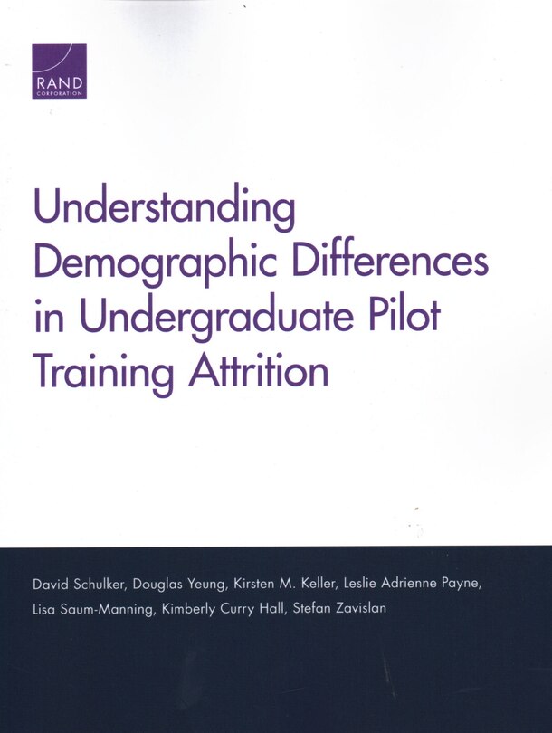 Front cover_Understanding Demographic Differences In Undergraduate Pilot Training Attrition