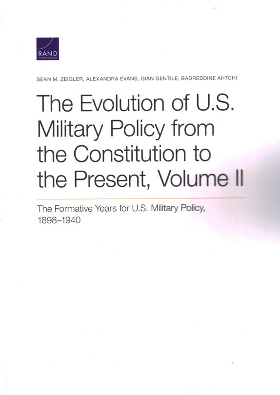 Couverture_The Evolution of U.S. Military Policy from the Constitution to the Present
