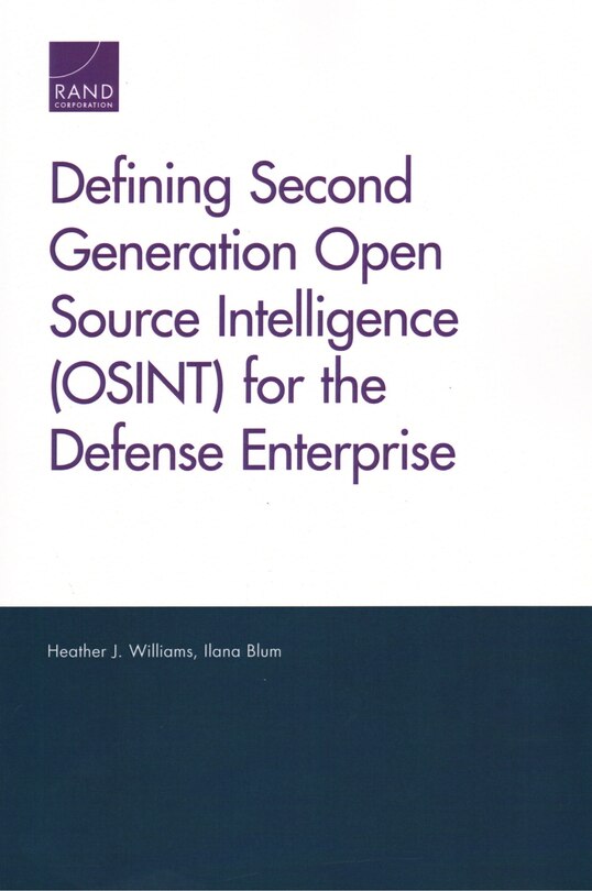 Front cover_Defining Second Generation Open Source Intelligence (osint) For The Defense Enterprise