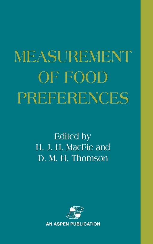 Front cover_Measurement of Food Preferences