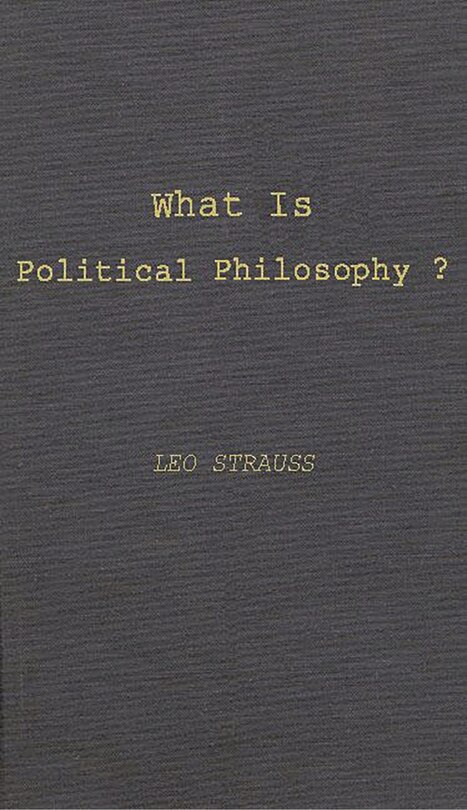 Front cover_What Is Political Philosophy?