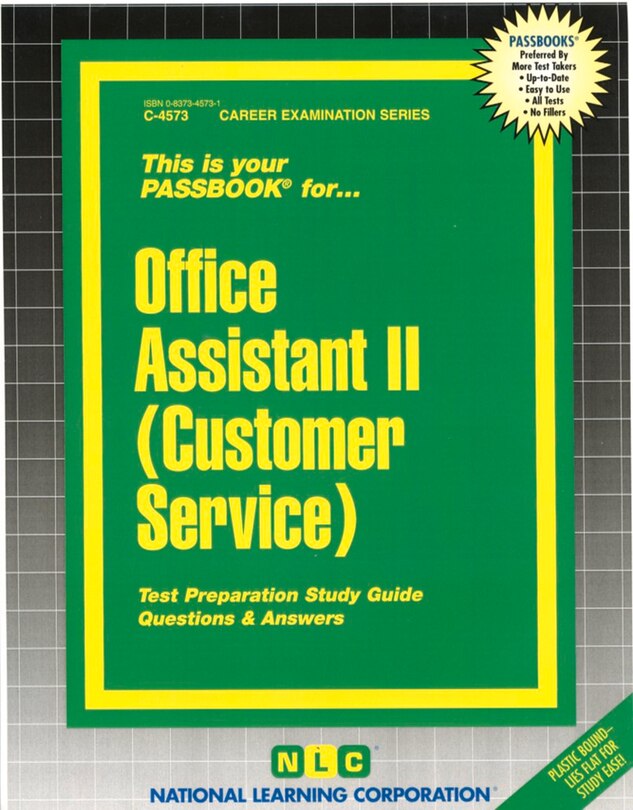 Front cover_Office Assistant II (Customer Service)