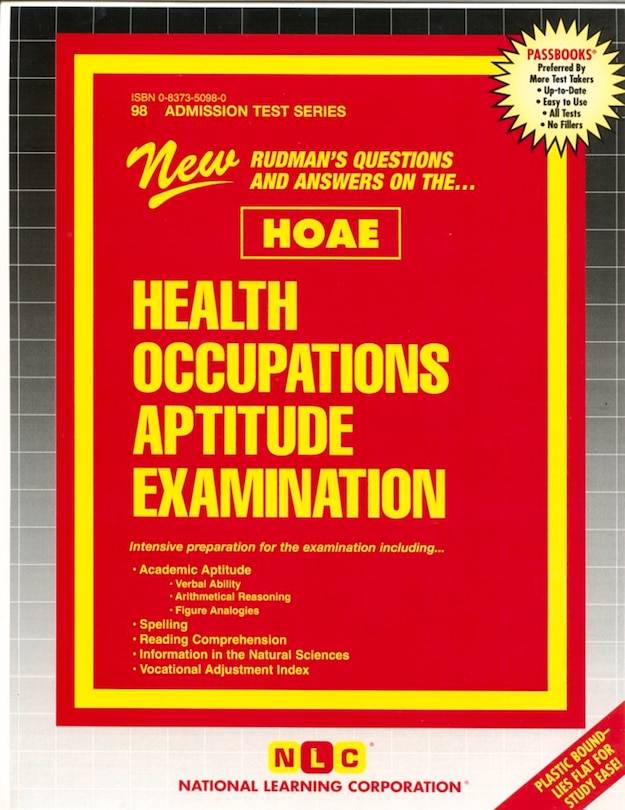 Front cover_Health Occupations Aptitude Examination (HOAE)