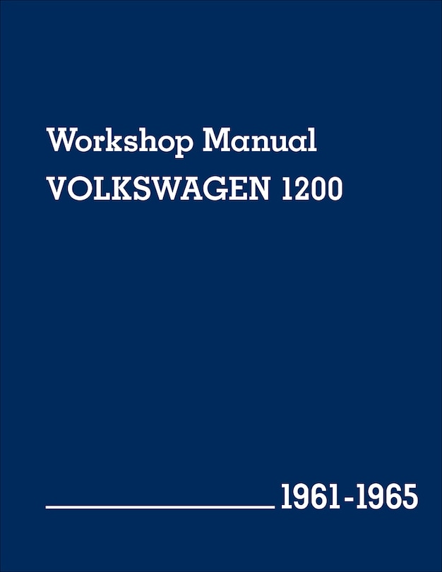Front cover_Volkswagen 1200 (Type 11, 14, 15) Workshop Manual: 1961-1965