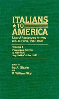 Front cover_Italians to America, July 1889 - Oct. 1890
