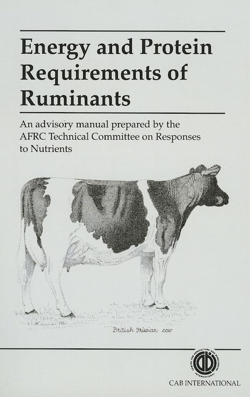 Couverture_Energy and Protein Requirements of Ruminants