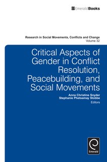 Front cover_Critical Aspects of Gender in Conflict Resolution, Peacebuilding, and Social Movements