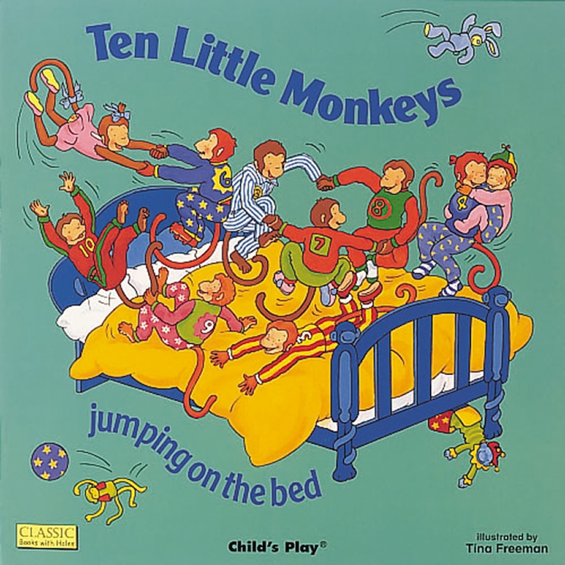 Front cover_Ten Little Monkeys Jumping On The Bed