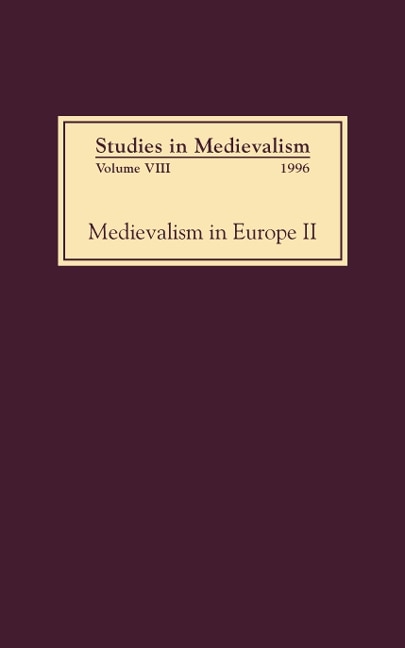 Front cover_Studies In Medievalism Viii