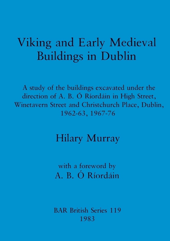 Front cover_Viking and Early Medieval Buildings in Dublin