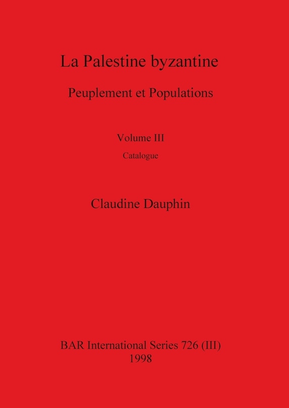 Couverture_La Palestine byzantine, Volume III