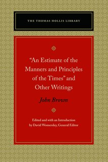 Front cover_An Estimate Of The Manners And Principles Of The Times And Other Writings