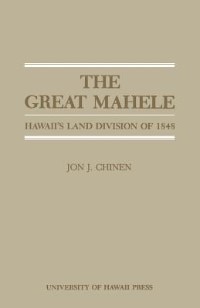 Front cover_The Great Mahele
