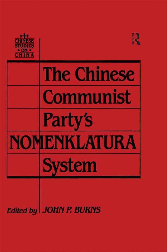 Couverture_The Chinese Communist Party's Nomenklatura System