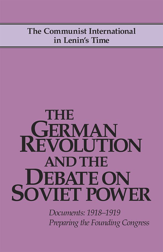 Front cover_The German Revolution & the Debate
