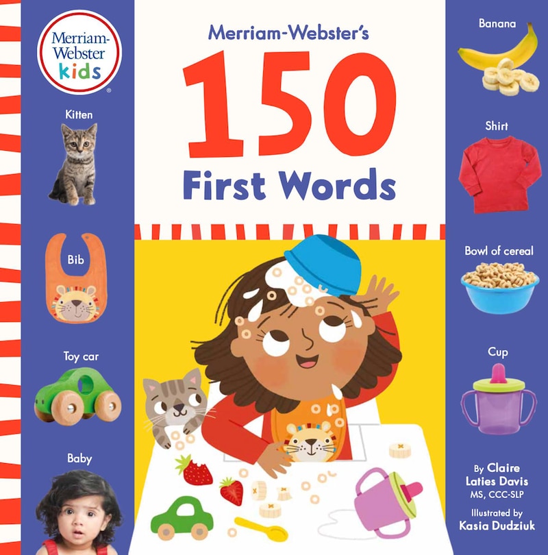 Front cover_Merriam-Webster's 150 First Words | Written by a speech development expert