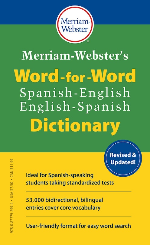 Couverture_Merriam-Webster's Word-for-Word Spanish-English Dictionary