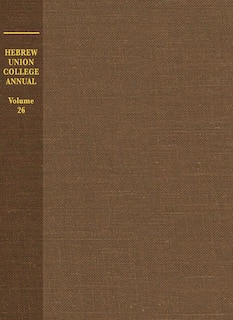 Front cover_Hebrew Union College Annual Volume 26