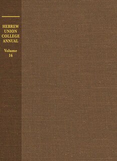 Front cover_Hebrew Union College Annual Volume 16